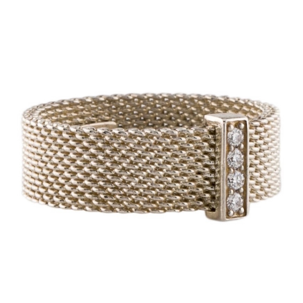 Tiffany & Co. Mesh diamond ring
